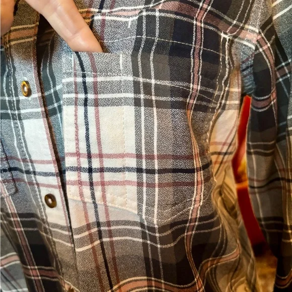 Carhartt Fairview Plaid Shirt Vapor Gray, size M (8/10) - Picture 6 of 9